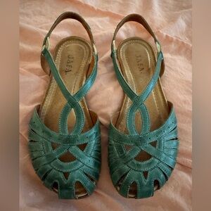 Teal Jafa Flats/Sandals Size 36 (6 1/2)